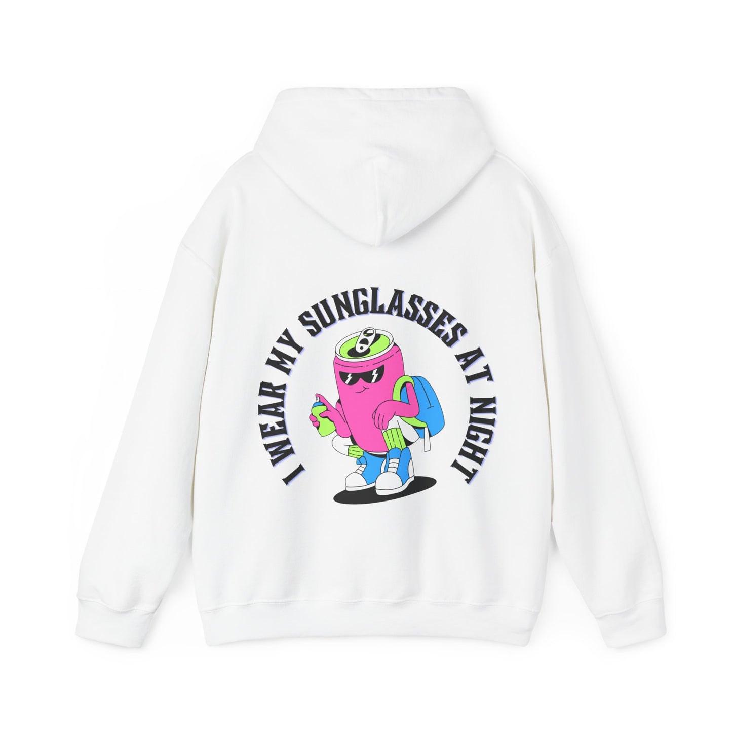 I Wear My Sunglasses At Night Unisex Heavy Blend™ Hooded Sweatshirt (Multiple Colours)