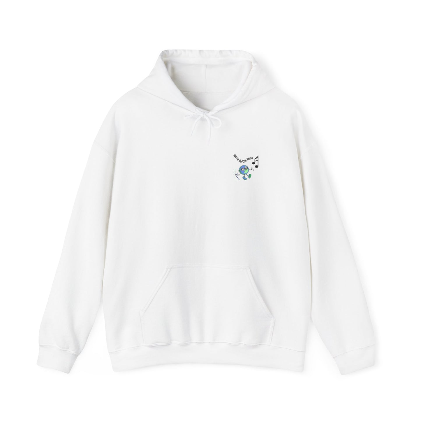 We're On The Move White Unisex Heavy Blend™ Hooded Sweatshirt