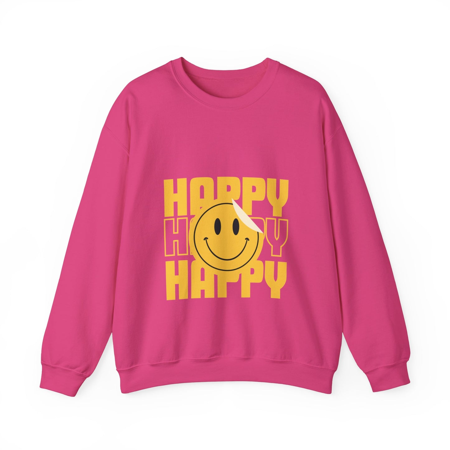 Unisex Happy Happy Happy Smiley Face Heavy Blend™ Crewneck Sweatshirt