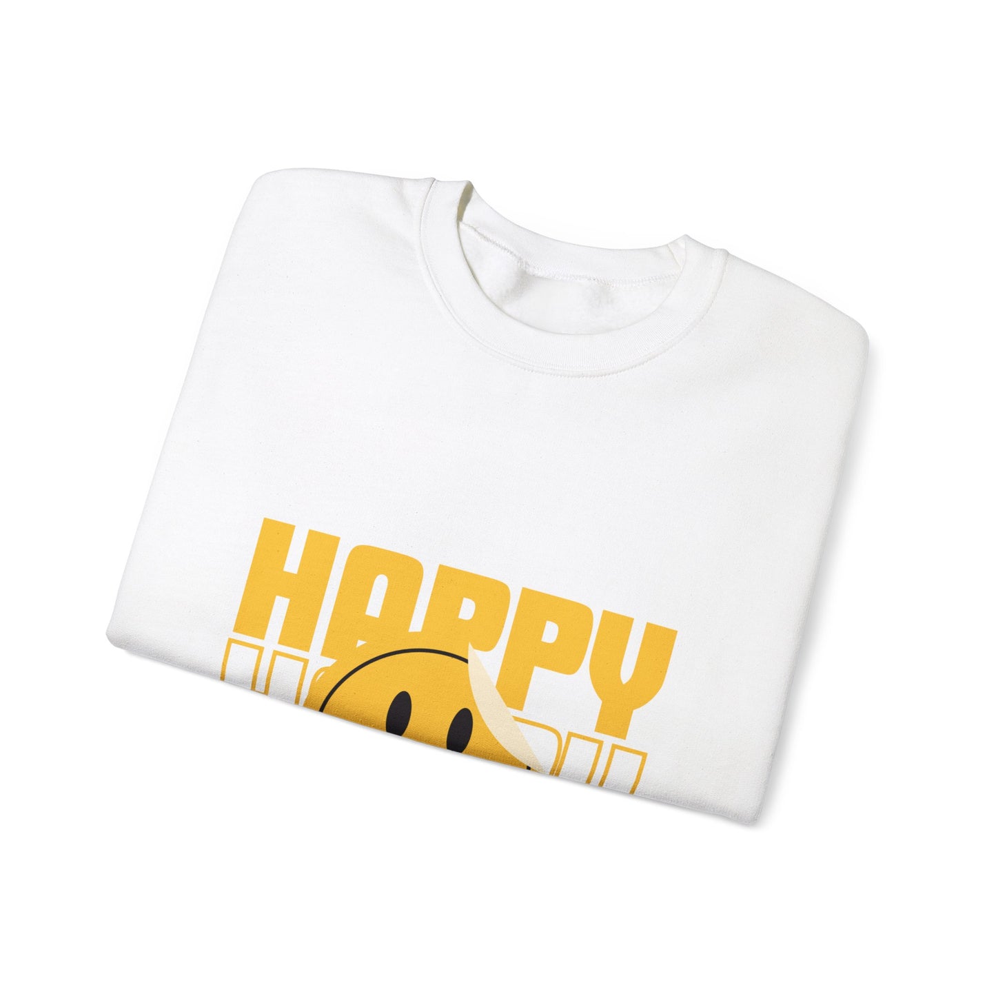 Unisex Happy Happy Happy Smiley Face Heavy Blend™ Crewneck Sweatshirt