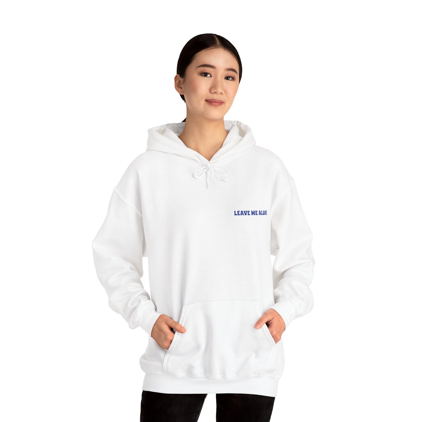 Everybody Leave Me Alone White Unisex Heavy Blend™ Hooded Sweatshirt