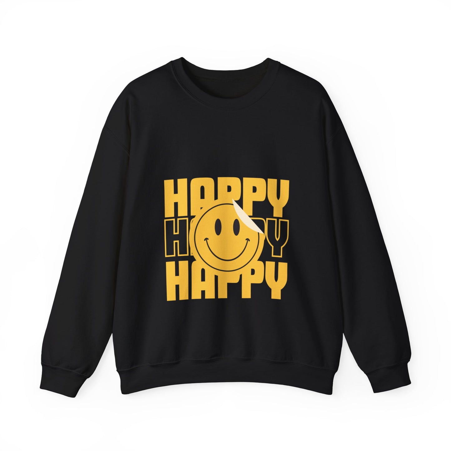 Unisex Happy Happy Happy Smiley Face Heavy Blend™ Crewneck Sweatshirt