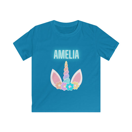 Children's Personalised Unicorn Horn T-Shirt (Multiple Colours Available)