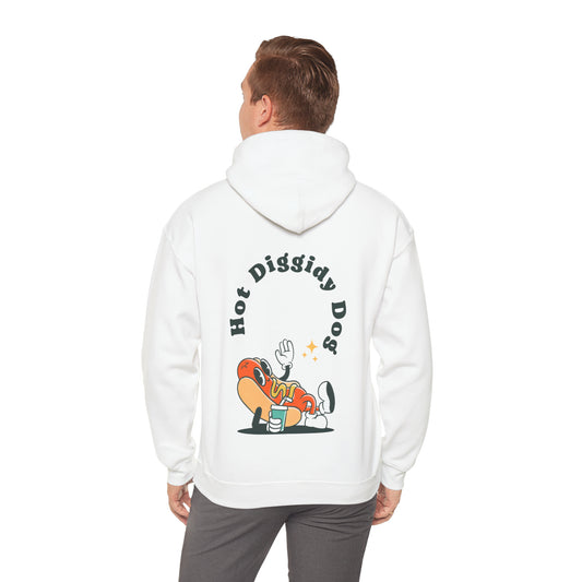 Unisex Retro Hot Diggidy Dog Heavy Blend™ Hooded Sweatshirt (Multiple Colours)