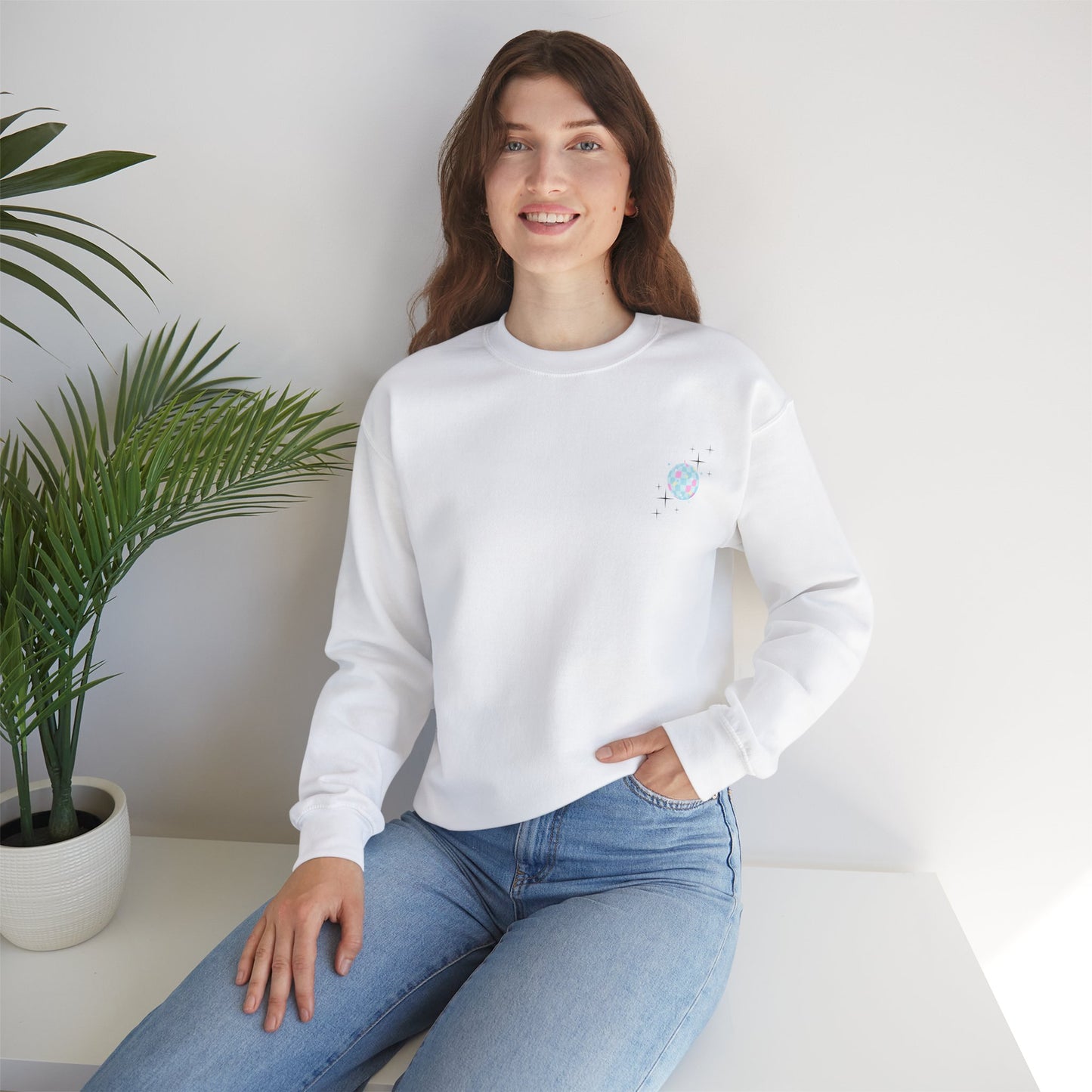 It's Crystal Clear To Me White Unisex Heavy Blend™ Crewneck Sweatshirt