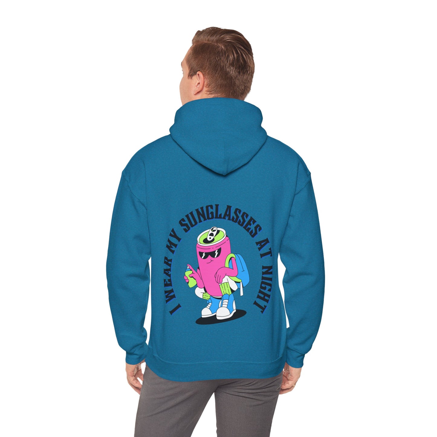 I Wear My Sunglasses At Night Unisex Heavy Blend™ Hooded Sweatshirt (Multiple Colours)