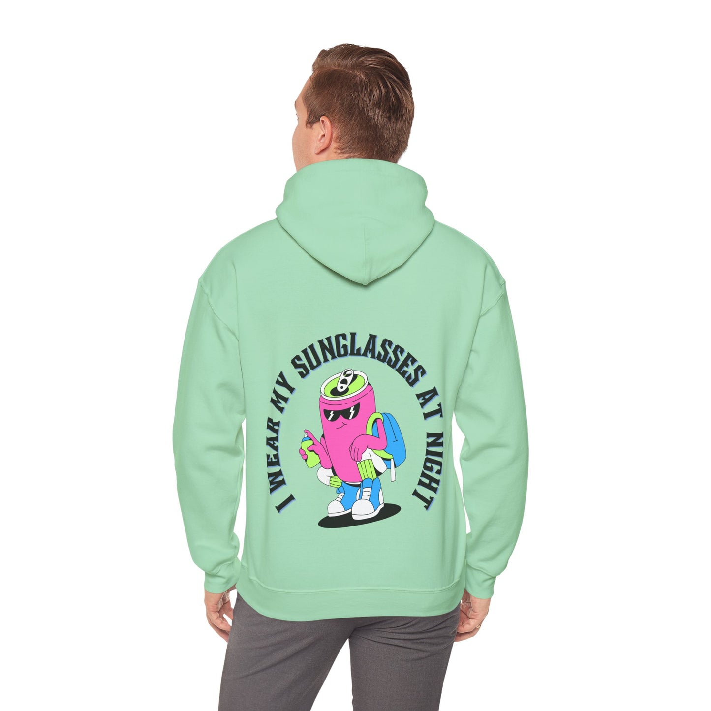 I Wear My Sunglasses At Night Unisex Heavy Blend™ Hooded Sweatshirt (Multiple Colours)