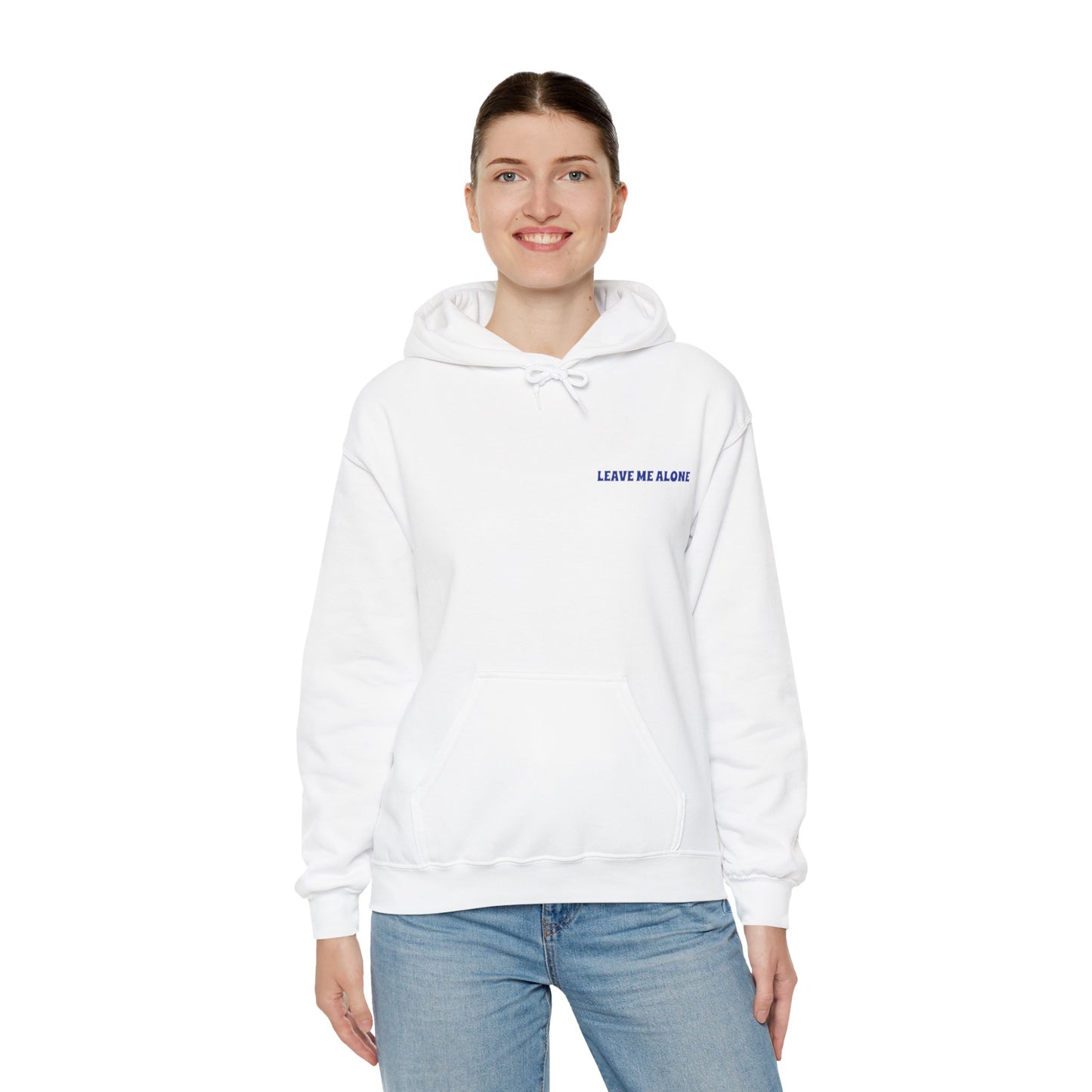 Everybody Leave Me Alone White Unisex Heavy Blend™ Hooded Sweatshirt