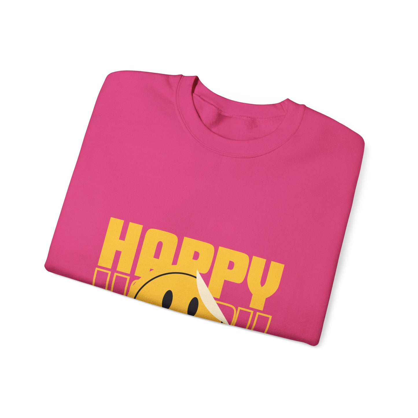 Unisex Happy Happy Happy Smiley Face Heavy Blend™ Crewneck Sweatshirt