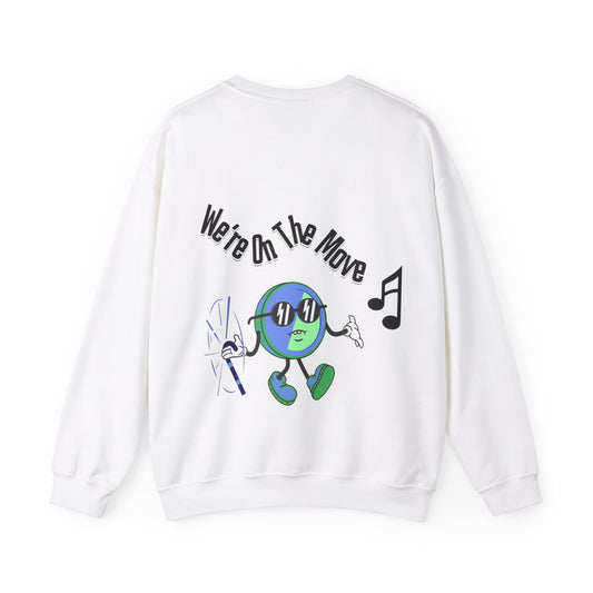 We're On The Move White Unisex Heavy Blend™ Crewneck Sweatshirt